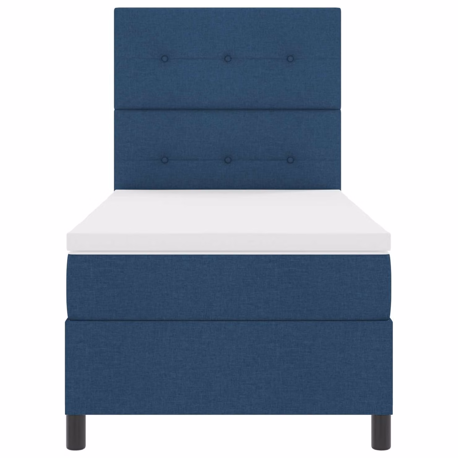Letto a molle vidaXL con illuminazione LED blu e porta di ricarica USB, struttura in tessuto e legno, L/P: 200 x 80 cm