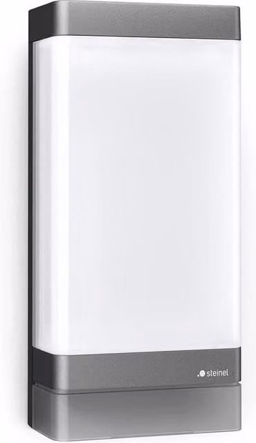 Lampada LED da parete per esterno con Bluetooth, design moderno rettangolare in alluminio e plastica, luce bianca calda, disponibile in bianco o grigio