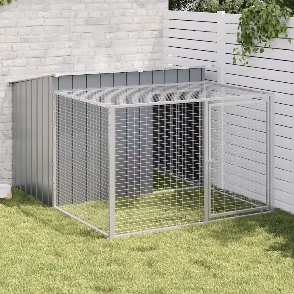 Cuccia per cani con recinto in acciaio zincato antracite CFW2155596 L/P/H: 153 x 194 x 110 cm – 2