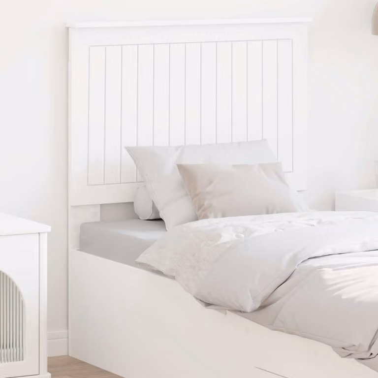 Testiera per letto moderna vidaXL in legno ingegnerizzato bianco opaco