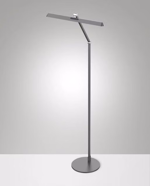 Lampada da terra Beba LED 12W 1340lm, Struttura in alluminio e metacrilato, Dimmerabile al tocco, IP20, 106cm, Colore Antracite - Beba