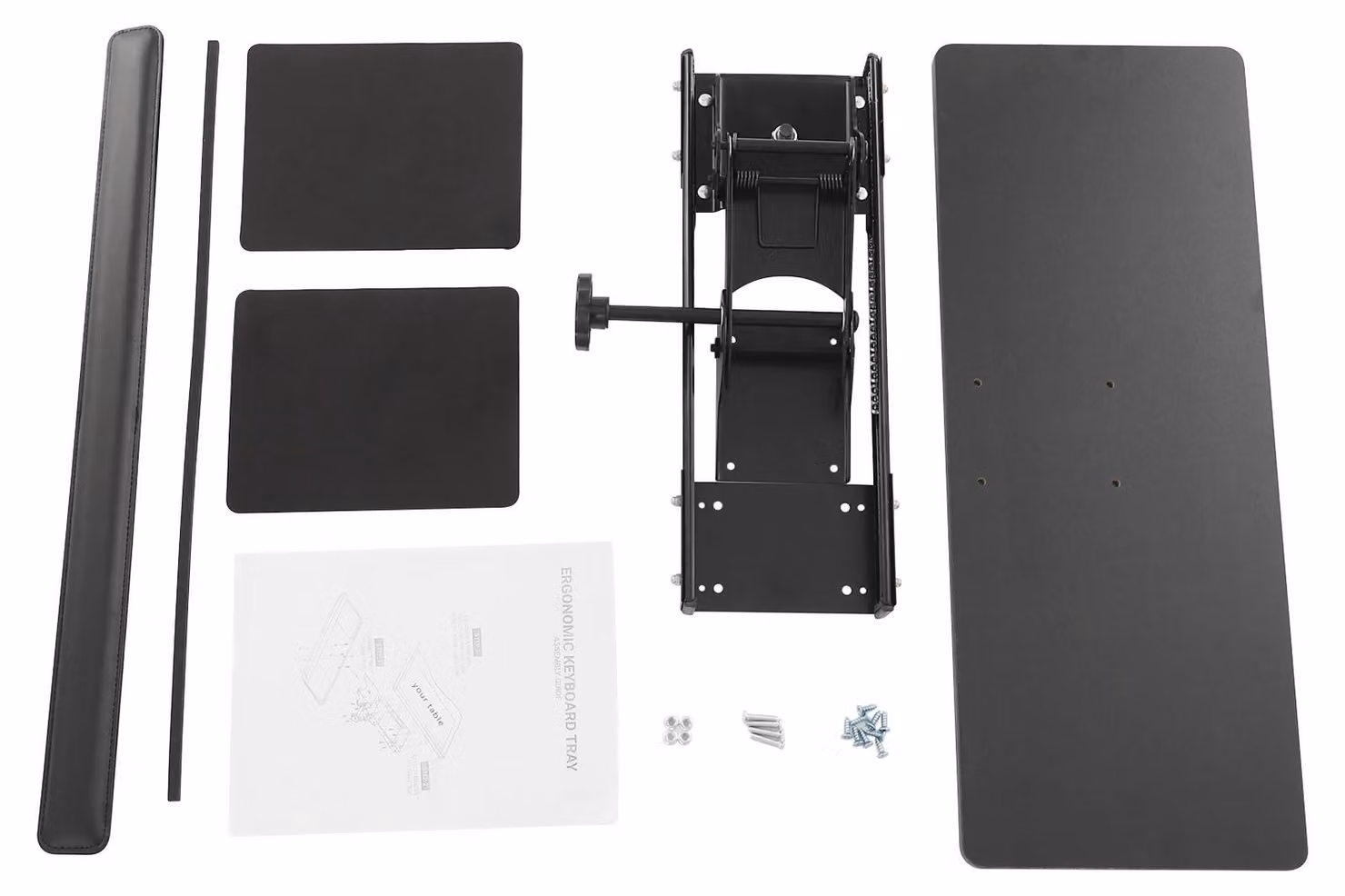 Supporto per tastiera, ripiano regolabile, design ergonomico, colore nero