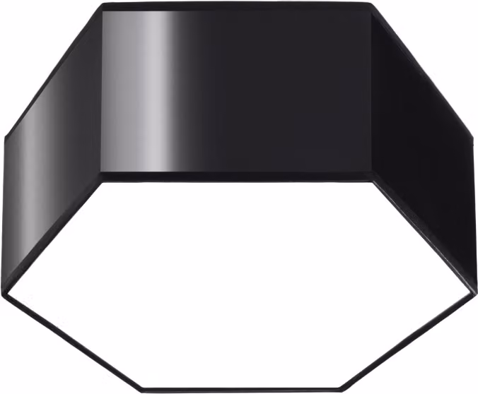 Plafoniera esagonale HALVOY nera 2xE27x15W in plastica, dimensioni: 13,5x30,5x26,5 cm, IP20, Pure Lume