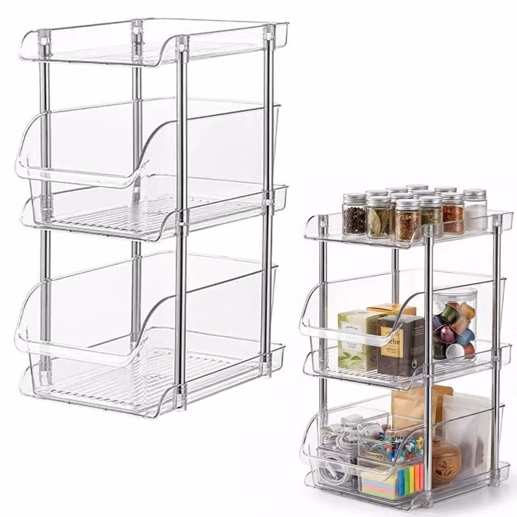 Organizzatore da cucina a 3 ripiani, ideale per lo spazio sotto il lavello e altro