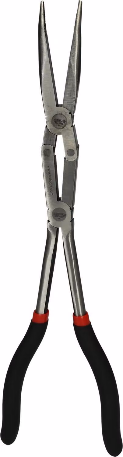 KS TOOLS Pinze a beccuccio a doppio snodo, piegate a 45°, XL ( 500.7163 )