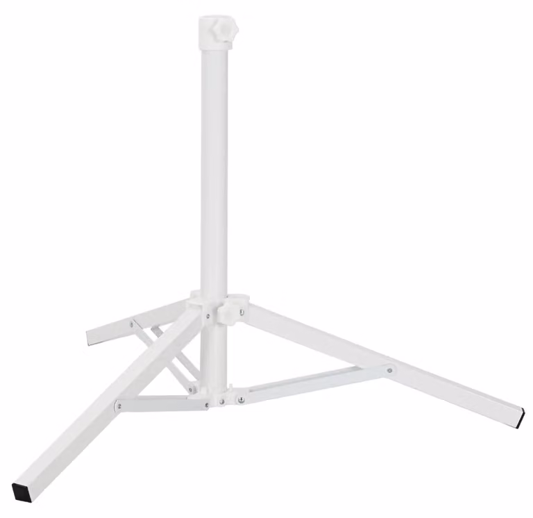 Supporto per ombrellone, colore bianco, in acciaio, per pali da 25-32 mm