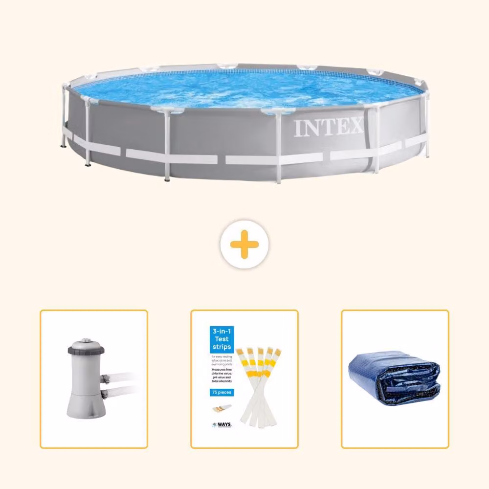 Struttura per piscina a forma di prisma - 366x76 cm - composta da 4 elementi - modello SCB74