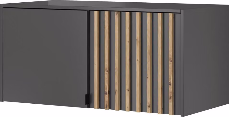 Estensione per guardaroba MARFA - larghezza 105 cm, grafite / rovere artigianale