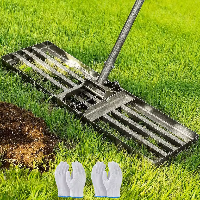 Rake per foglie regolabile, 76x26 cm, per l'uso in giardino