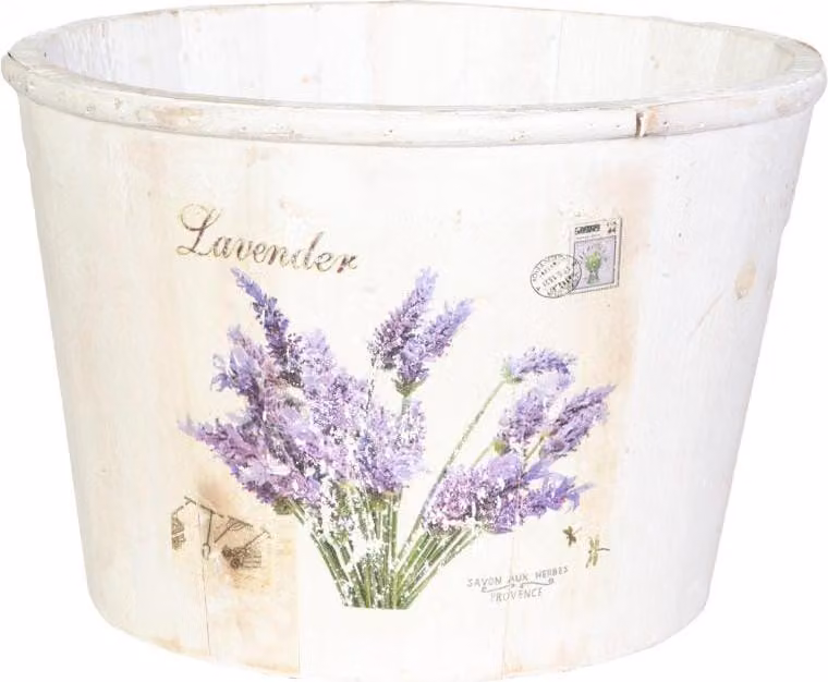 Involucro decorativo Lavanda - Secchio bianco