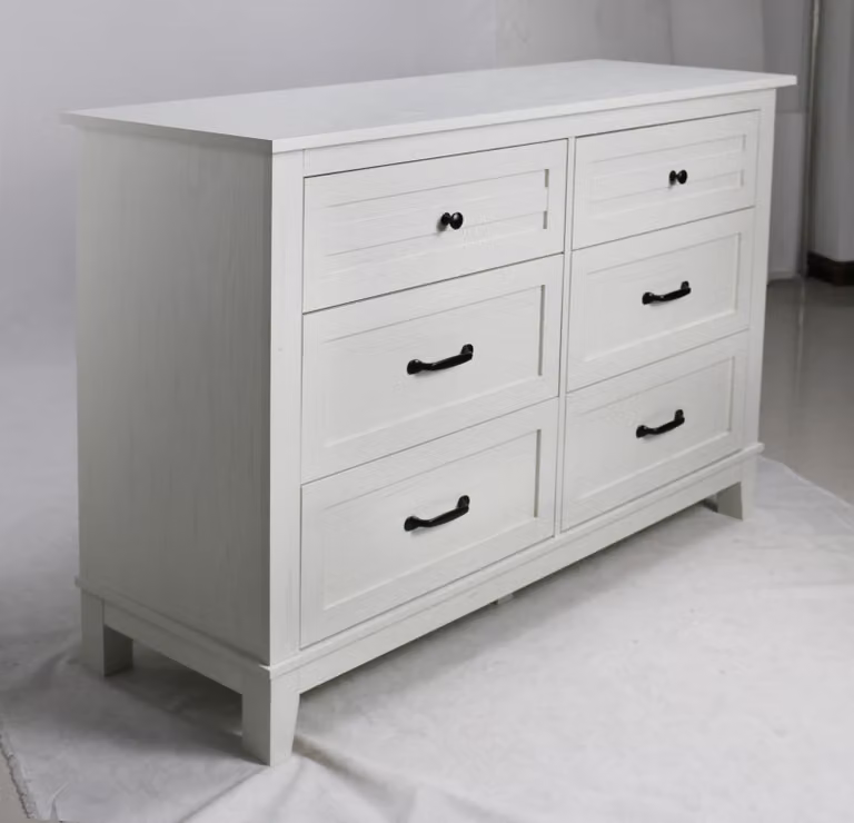 Comodino con cassetti, mobiletto laterale, versatile, capiente, colore bianco, realizzato in MDF/pannello truciolare di alta qualità