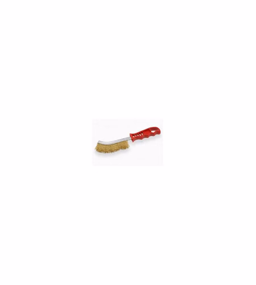 Spazzola metallica 265mm con manico plastica colore rosso