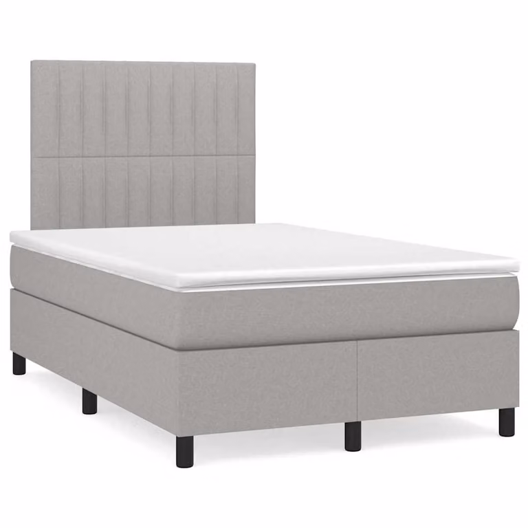 Letto Ibrido con Materasso e Illuminazione LED vidaXL Grigio Chiaro e Bianco L/P/H: 120 x 200 x 193 cm