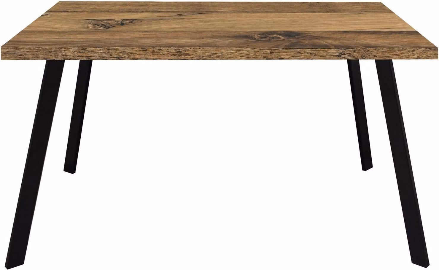 Tavolo da pranzo rettangolare Ediva 1 140 x 90 x 75 Tavolo da pranzo in rovere nero/piallato 13871-140
