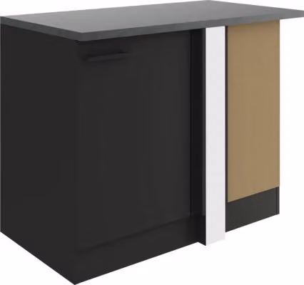 Base ad angolo Optifit Madrid420 LxPxH 110 x 60 x 84,8 cm antracite opaco smontato Cerniera reversibile KUMA UELG106-9+