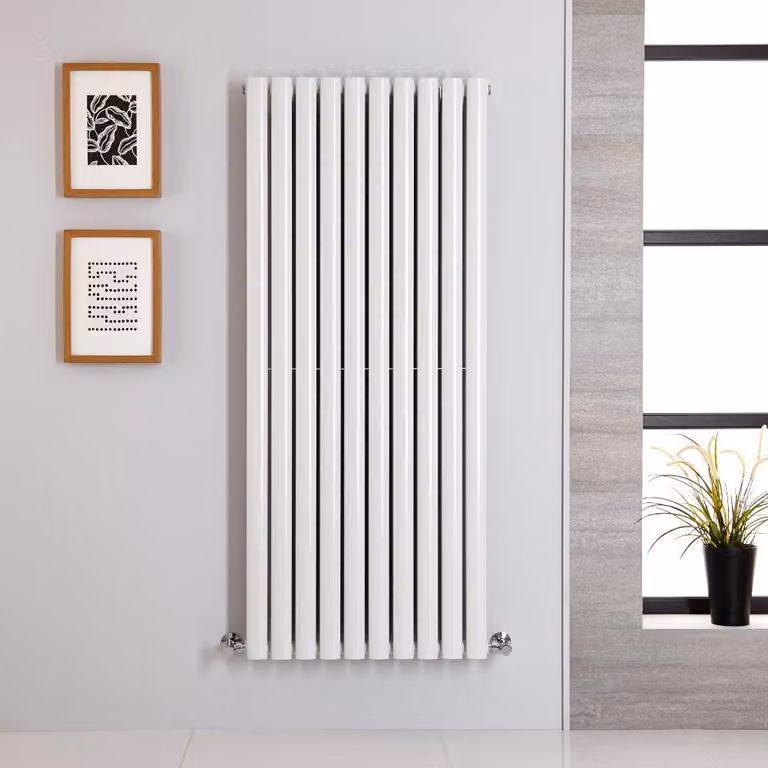 Radiatore Doppio di Design Verticale Bianco - 1380W - 1400 x 590mm - Revive