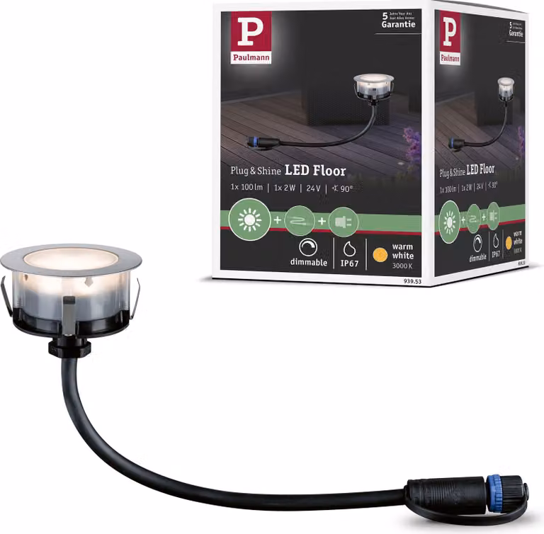 Paulmann Plug & Shine Lampada da incasso a pavimento LED Floor Eco single spot