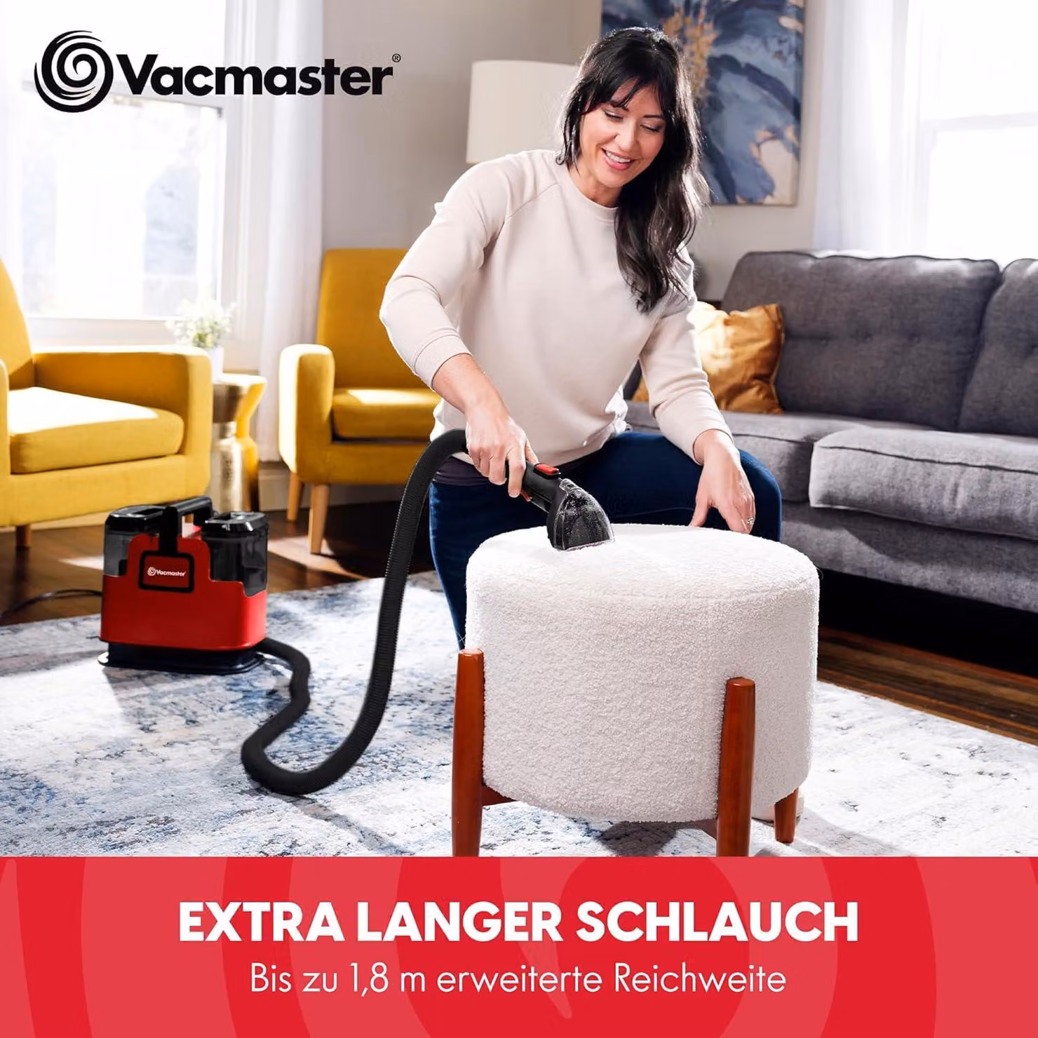 Vacmaster STMEUB01: aspirapolvere per tappezzeria e aspiratore ad acqua da 15 kPa; aspirapolvere per tappeti, aspirapolvere per tessuti, aspirapolvere per tappeti, divani, tappetini, tappezzeria, scale e auto