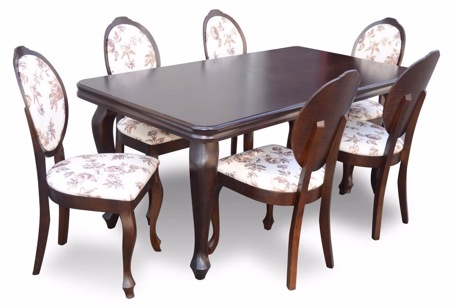 Lehnstuhl Esstisch Tisch Holz Esszimmer Garnitur + 6x Stuhl Set Stühle 7tlg.