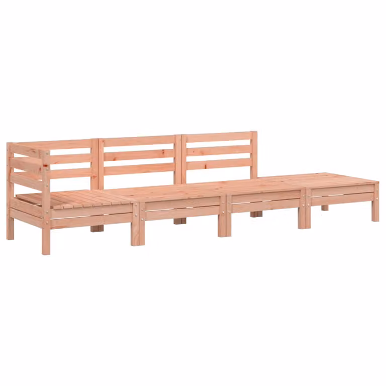 Divano da Giardino a 4 Posti in Legno Massello di Douglas