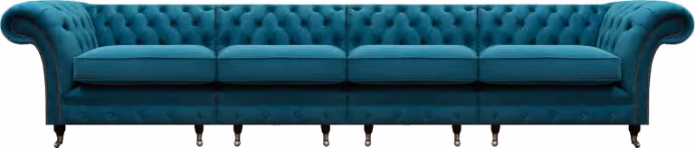 Wohnzimmer Sofa Viersitzer Couch Designer Einrichtung Blau Chesterfield