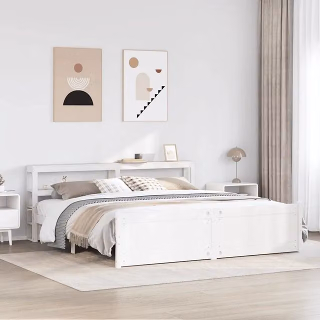 Giroletto con Testiera senza Materasso Bianco 180x200 cm 3306028