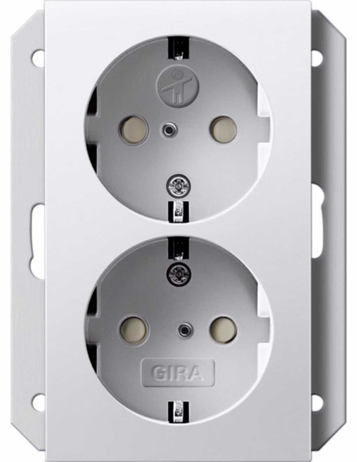 Gira presa doppia SCHUKO 1-gang rws opaco 273127