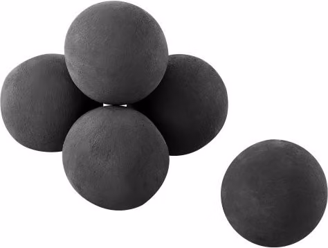 VEVOR Sfere di Fuoco in Ceramica Nere, 6 Pezzi, Pietre Laviche Rotonde da 12,5 cm per Braciere, Caminetti a Gas e Uso Esterno o Interno