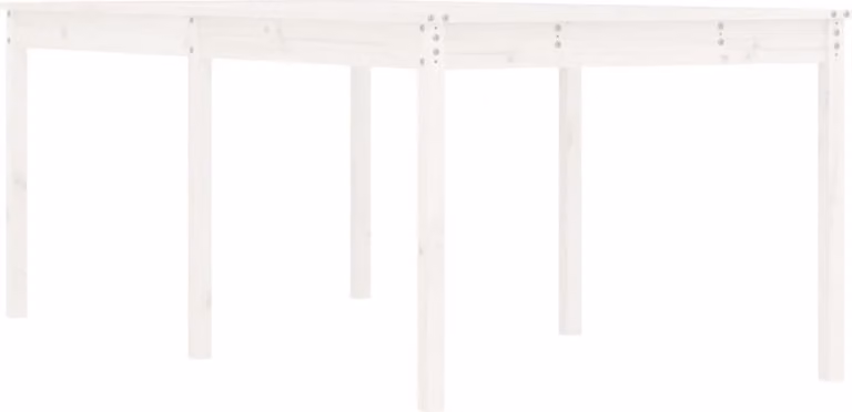 Tavolo da Giardino Bianco 203,5x100x76cm Legno Massello di Pino