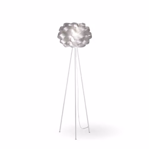 Piantana Moderna 3 Piedi Polilux ® Argento E Metallo 1 Luce E27
