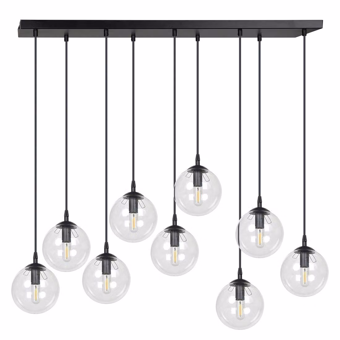Lampadario Emibig 9xE14 40W COSMO 9 BL/TRASPARENTE 711/9