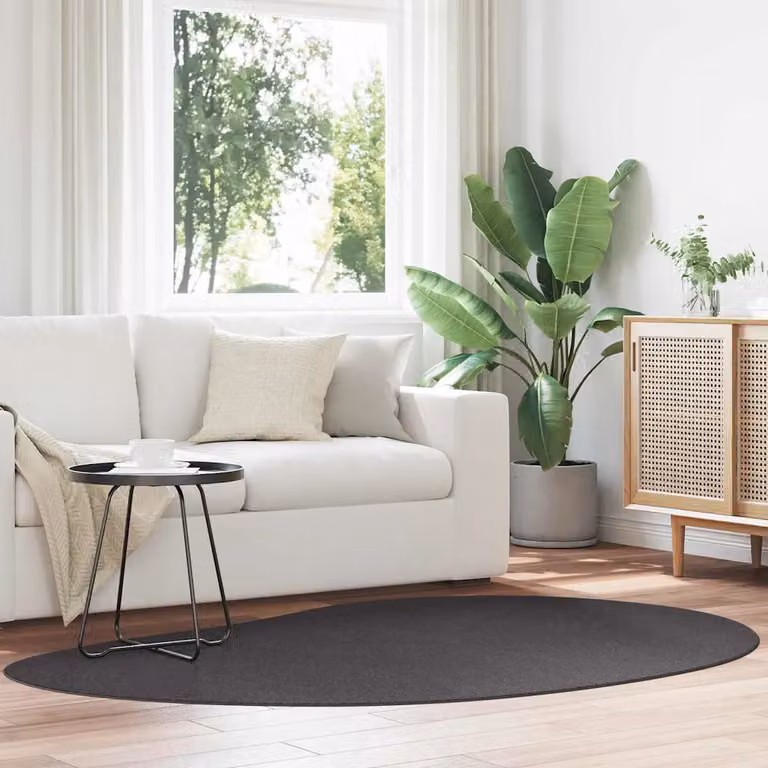 Tappeto moderno vidaXL HUARTE Antracite in poliestere, lavabile e antiscivolo, L: 140 cm x P: 200 cm