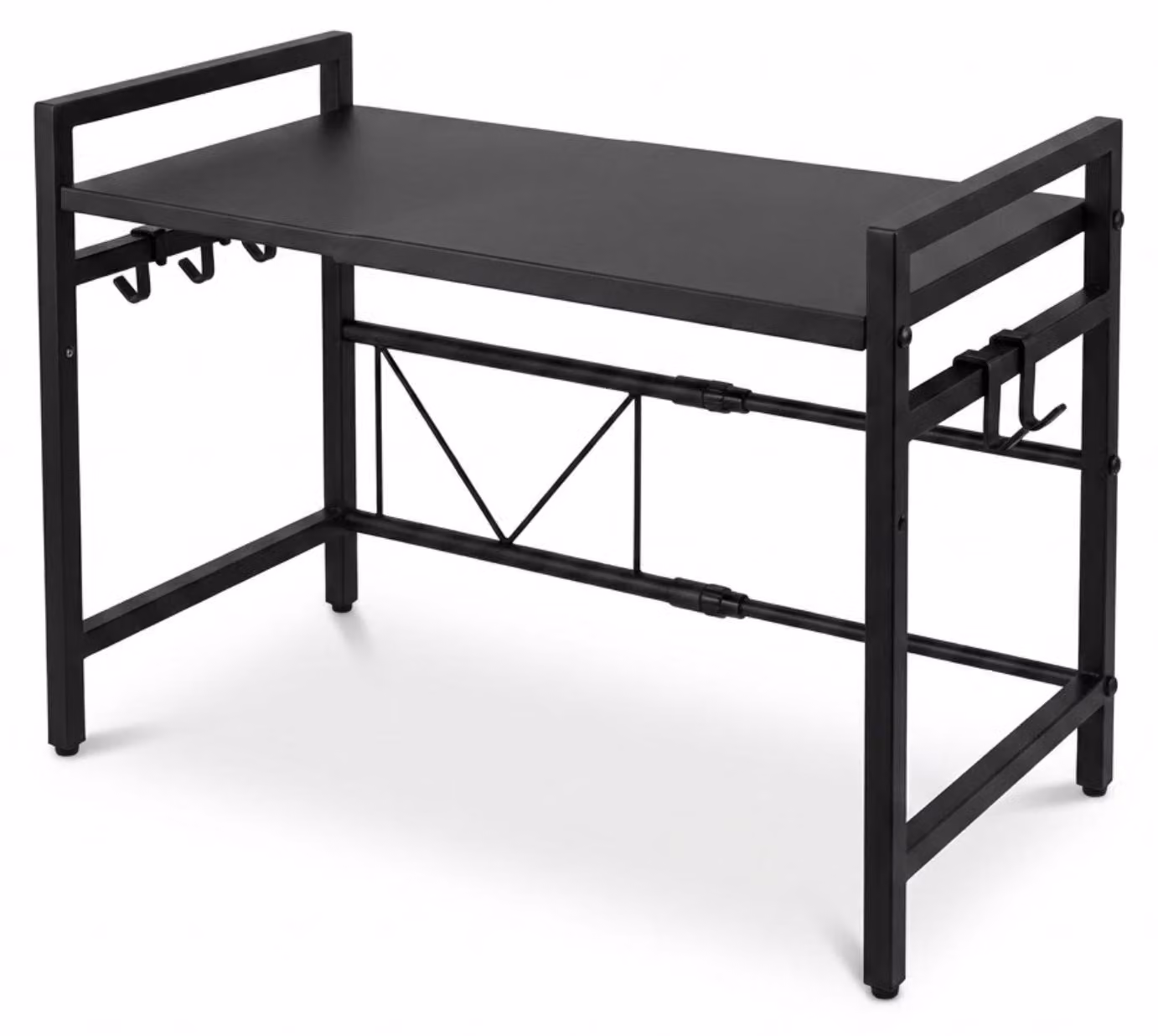 Ripiano estraibile sopra il forno a microonde, con ganci, dimensioni 63 x 32 x 44 cm