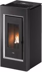 Stufa a pellet Cadel PRINCE Plus 11 T1 da 10,5kW colore Antracite Classe A+ 5 stelle