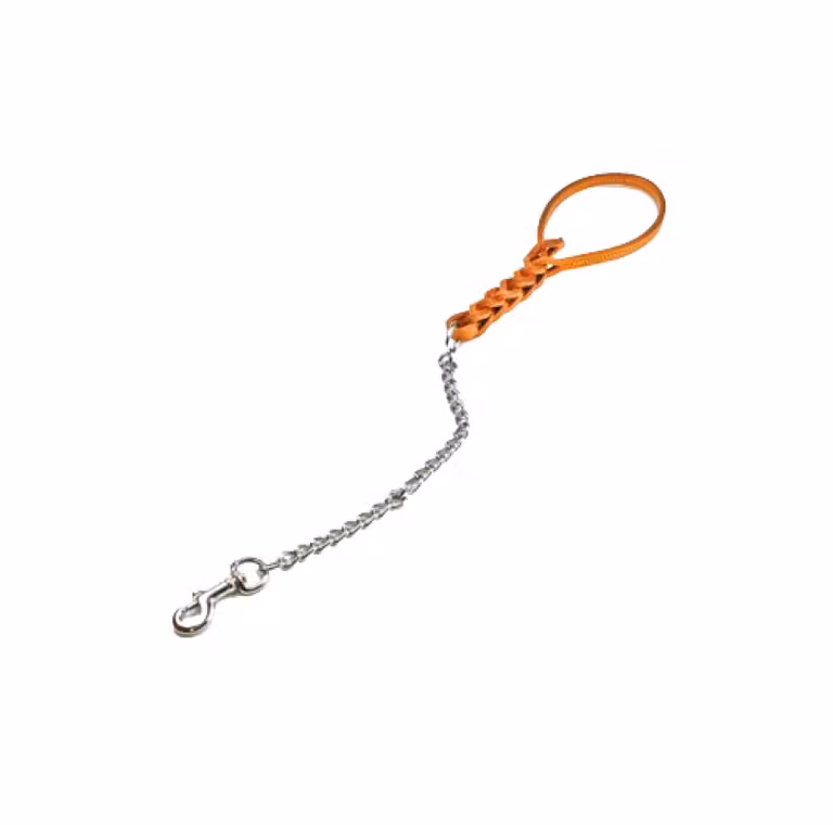 guinzaglio per cani tripla treccia con catena 600 mm