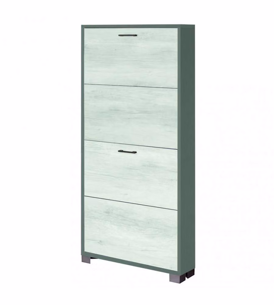 Cosma Scarpiera 4 Ante Bianco 70x18x154 cm in Quercia MDF