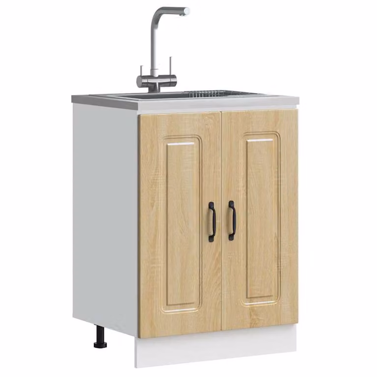 Base lavello mobile vidaXL Kalmar moderno in legno marrone L: 60 cm, P: 46 cm, H: 81,5 cm