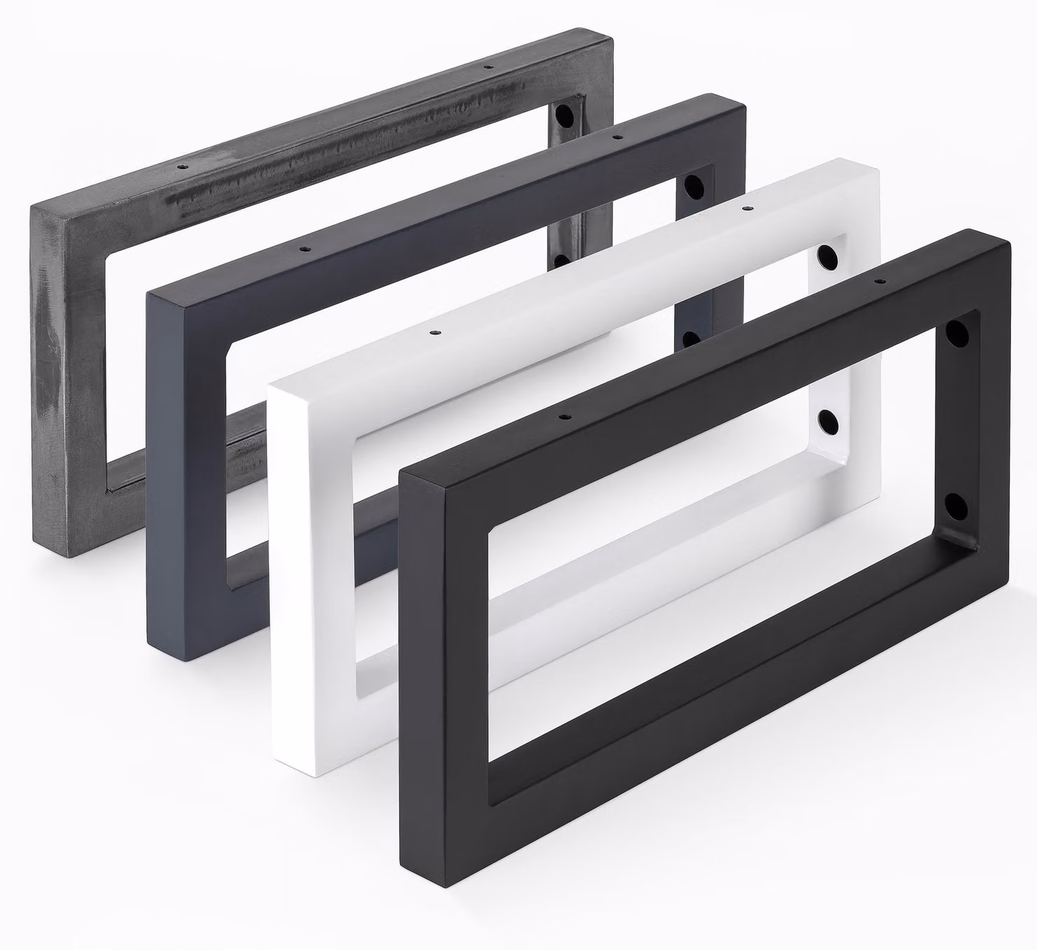 Set di 2 consolle nere per lavabo, dimensioni 350x150 mm - Design elegante e supporto stabile