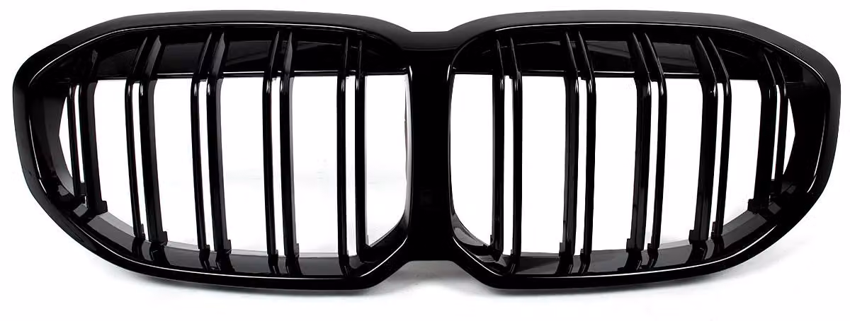 Griglia anteriore a rene, design a doppia lamella, plastica ABS resistente, come da immagine