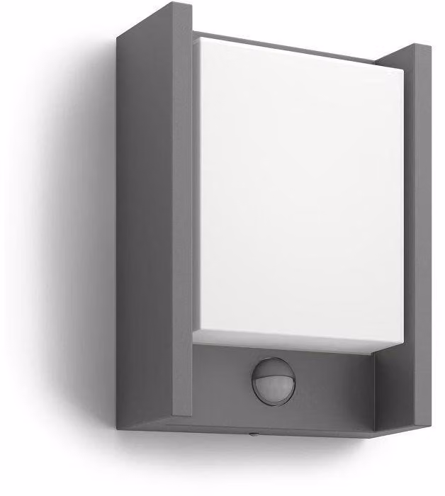 PHILIPS Arbour, applique da parete a infrarossi, colore antracite, 4000K, grado di protezione IP44 - ADATTA PER ESTERNI: GIARDINI - PISCINE