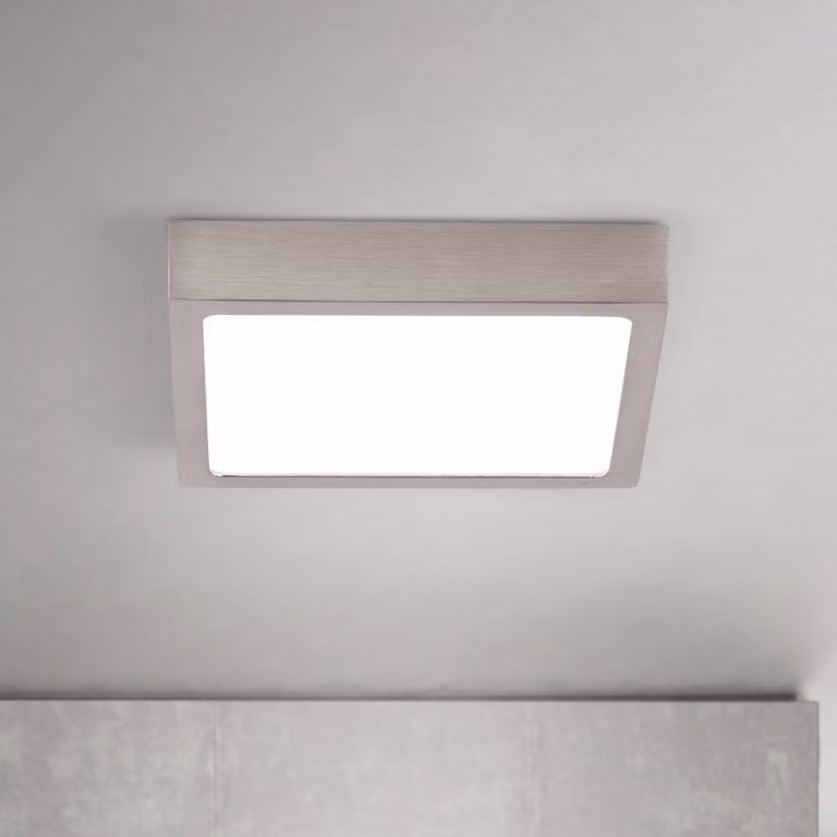 ORION Plafoniera a LED Disc, dimmerabile, Alluminio / Grigio / Zincato, Soggiorno / Sala da pranzo, Alluminio, Moderno, Plafoniera LED