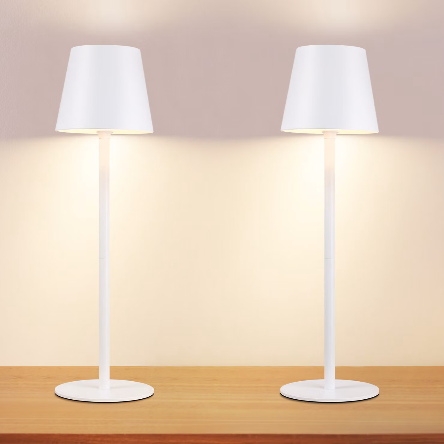 ZMH Lampada da tavolo Lampada da tavolo a LED senza fili Lampada da comodino Touch Dimmable 2pcs Lampada da tavolo USB ricaricabile Comodino da tavolo in metallo Camera da letto