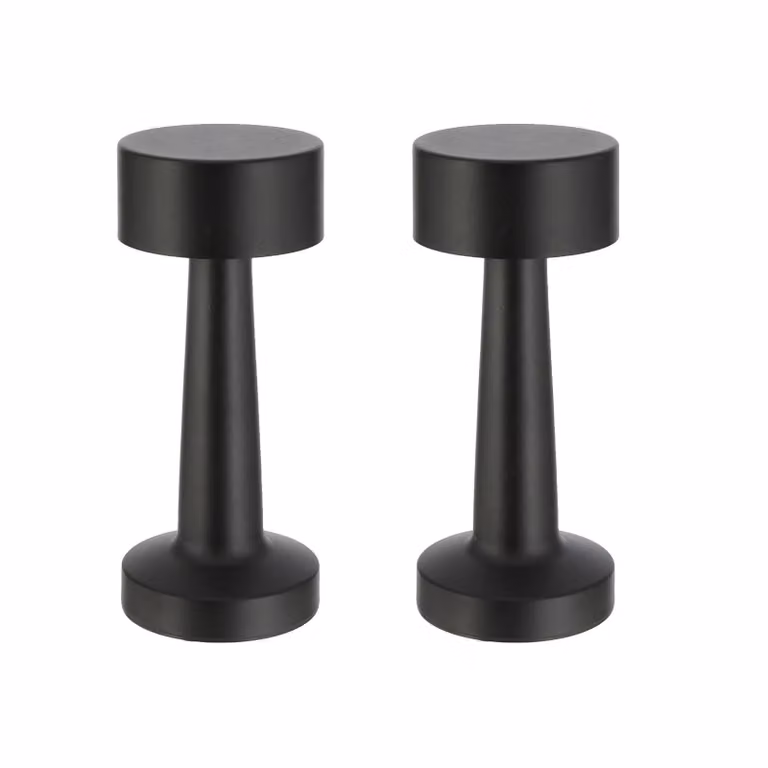 Lampada da tavolo ricaricabile in metallo, 2 pezzi, nera, con funzione touch, 3 tonalità di bianco, lampada da comodino USB ricaricabile, luminosità regolabile, lampada da scrivania dimmerabile