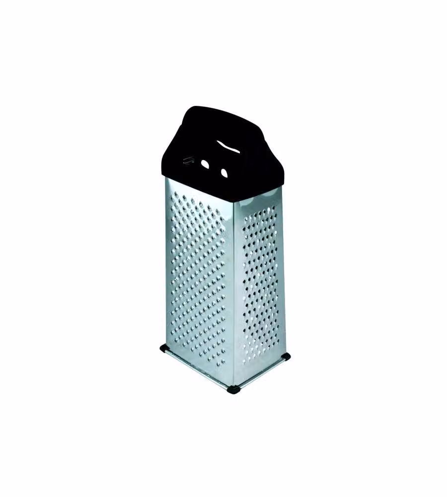 Grattugia a torre multiuso Ilsa in acciaio inox e plastica, colori argento e nero, L/P/H: 10,5 x 8 x 24 cm – 2