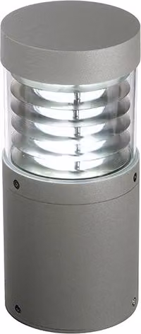 Bollard LARS Rossini Illuminazione, paletto LED da terra per esterno, Grigio, Altezza: 26 cm
