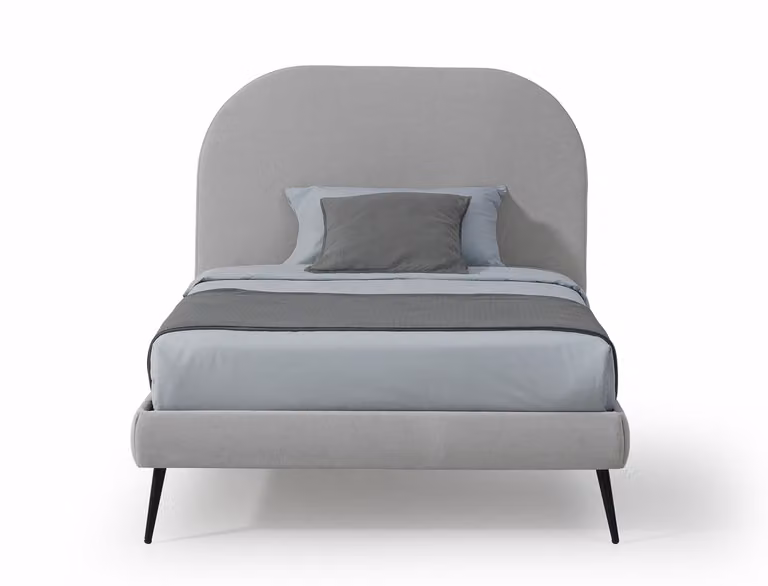 Letto Piazza e Mezza in Tessuto SYDNEY Grigio