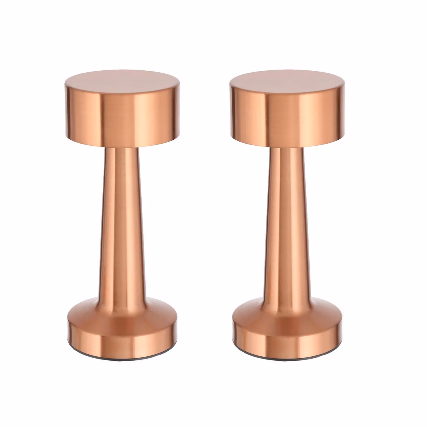 Lampada da tavolo a batteria in metallo color rame, 2 pezzi, con funzione touch, 3 tonalità di bianco, ricaricabile tramite USB, intensità luminosa regolabile, lampada da scrivania dimmerabile