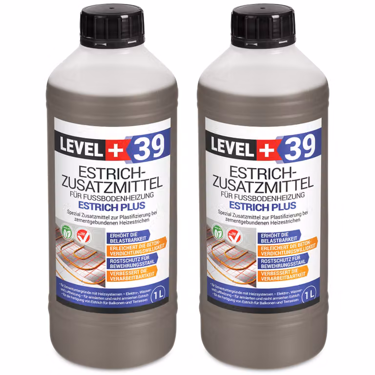 Plastificante per massetti con riscaldamento a pavimento 2L Livello+39