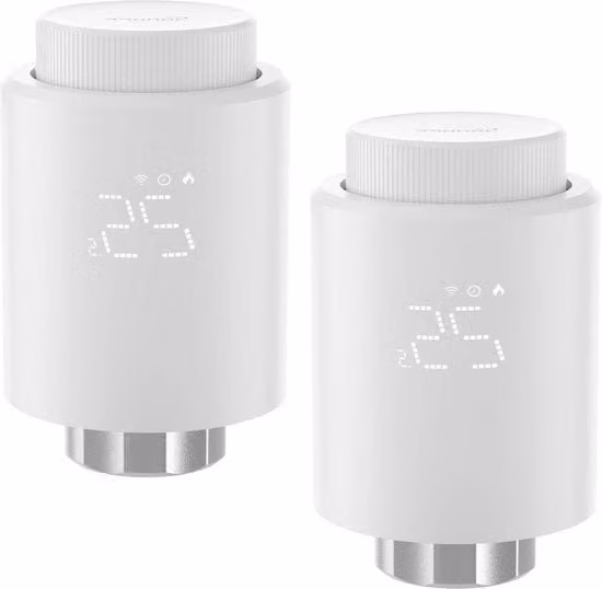 Set di 2 Valvole Termostatiche Intelligenti Sonoff Bianche con 6 Adattatori, Compatibili con Alexa e Home Assistant