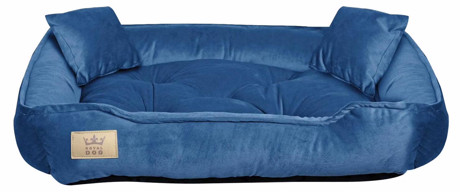 Box per cani 75x65 cm in velluto blu